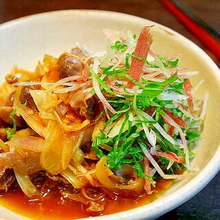 砂肝と香味野菜のピリ辛